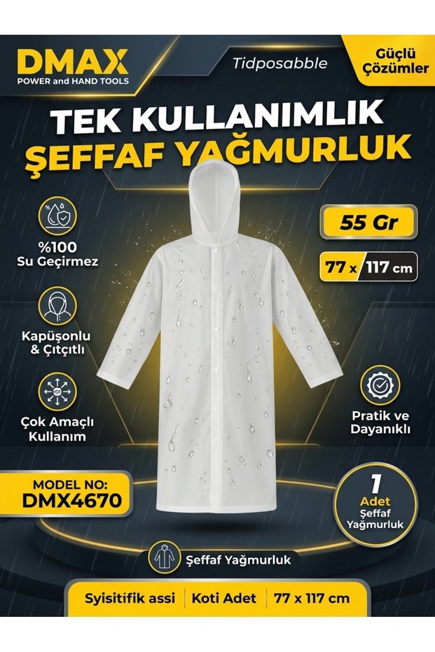 Disposable Transparent Raincoat