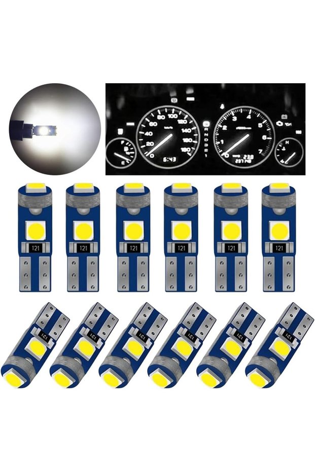 مصابيح LED من نوع T5، مصباح LED 74 73 37 2721 بديل 12 فولت، أبيض