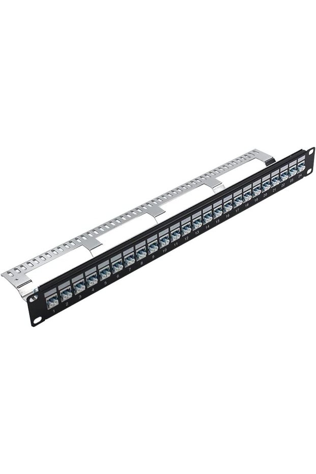 ® 1U 19'' 24 Port 24x LC Duplex Straight-through Fiber Patch Panel Adapter Lc Adapter Distribution Frame