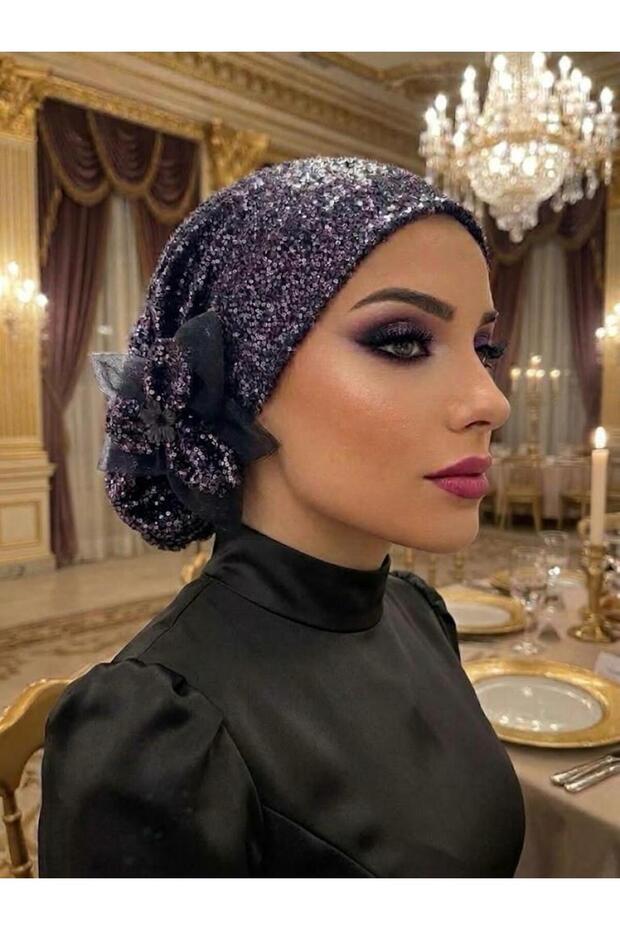 Ready-To-Wear Evening Dress Turban Purple