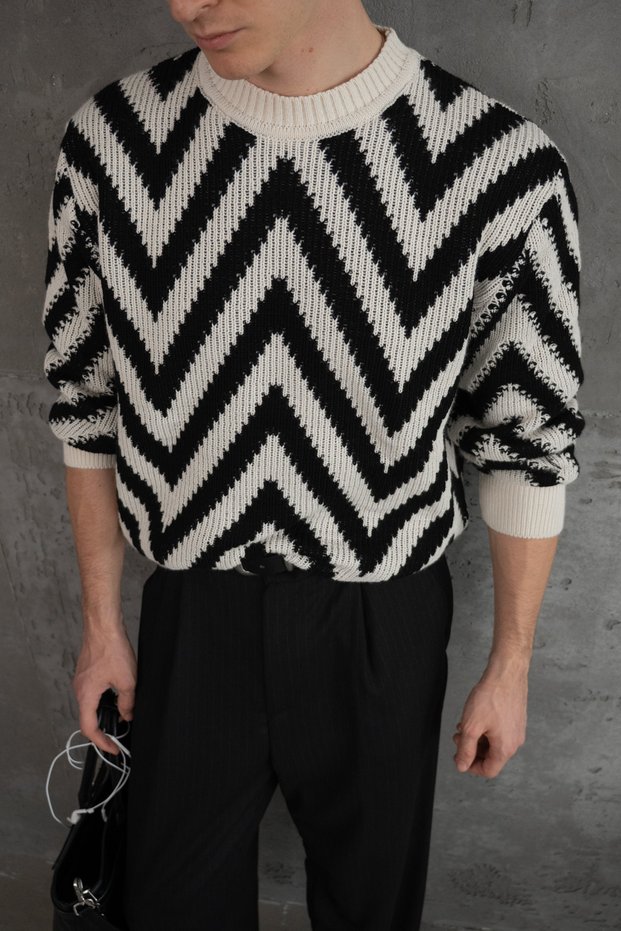 Men's Oversize Thick Knit Vintage Sweater