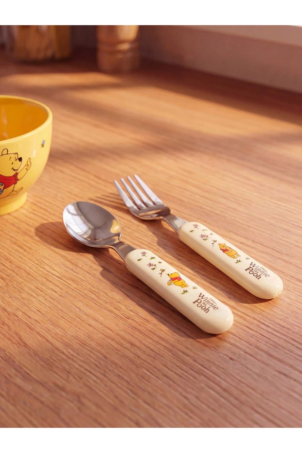 Lcw Home Mixed Winnie the Pooh Printed Fork and Spoon Set