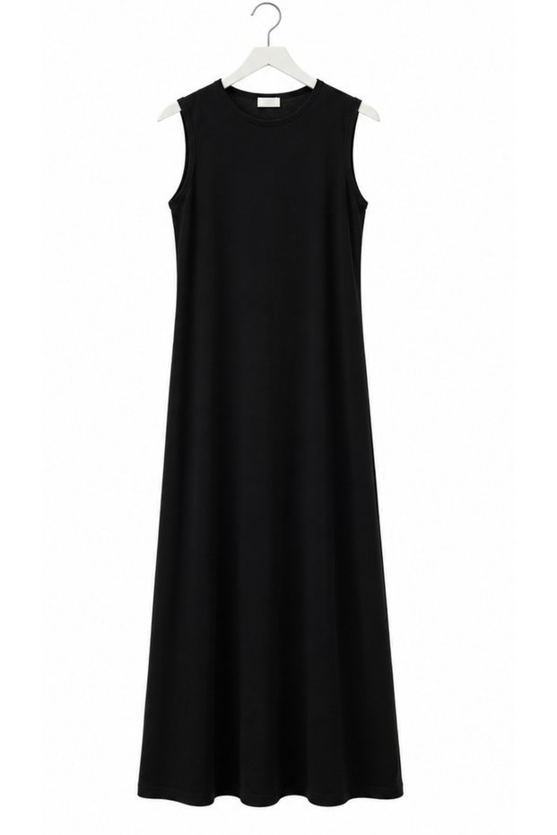 Long Sleeveless Combed Cotton Undergarment Dress