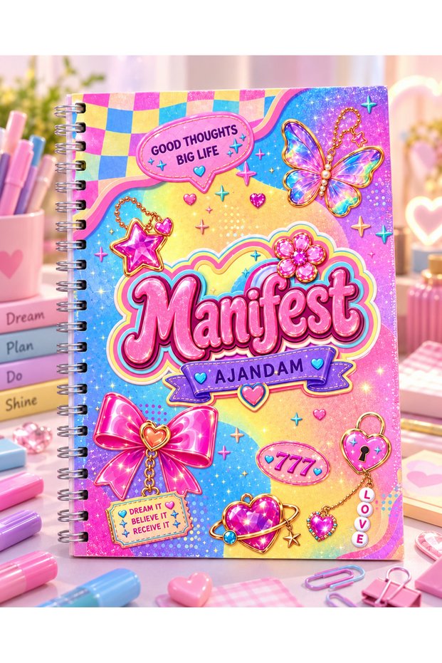 Manifest Agenda 17X24 cm Spiral Bound Hard Cover Patterned Notebook