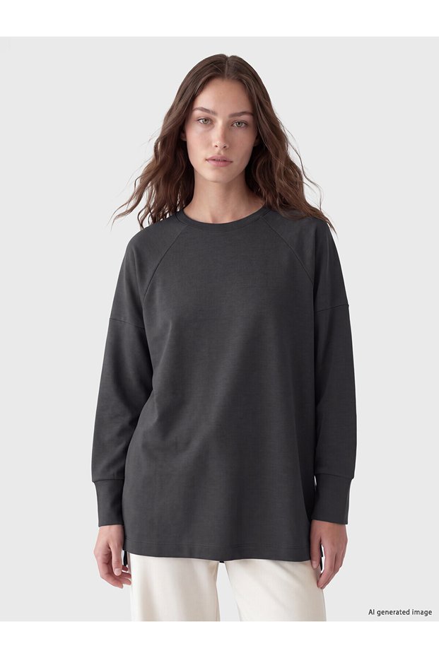 Peak New Season Anthracite Soft Touch Women's Sweatshirt Tunic