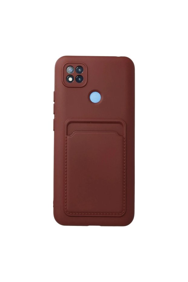 Xiaomi Redmi 9C Case Kelvin Silicone with Business Card - Claret Red