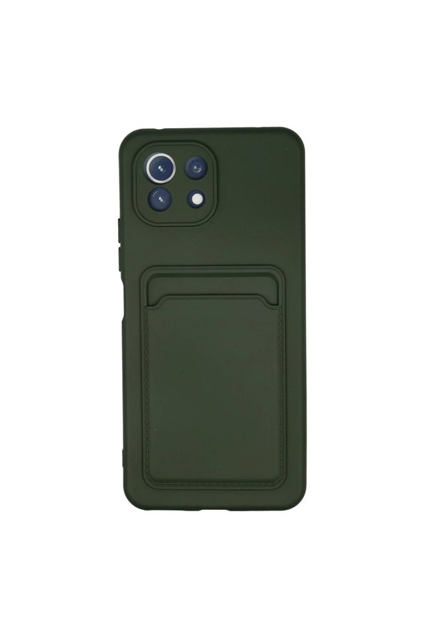 Xiaomi Mi 11 Case Kelvin Silicone with Business Card - Dark Green