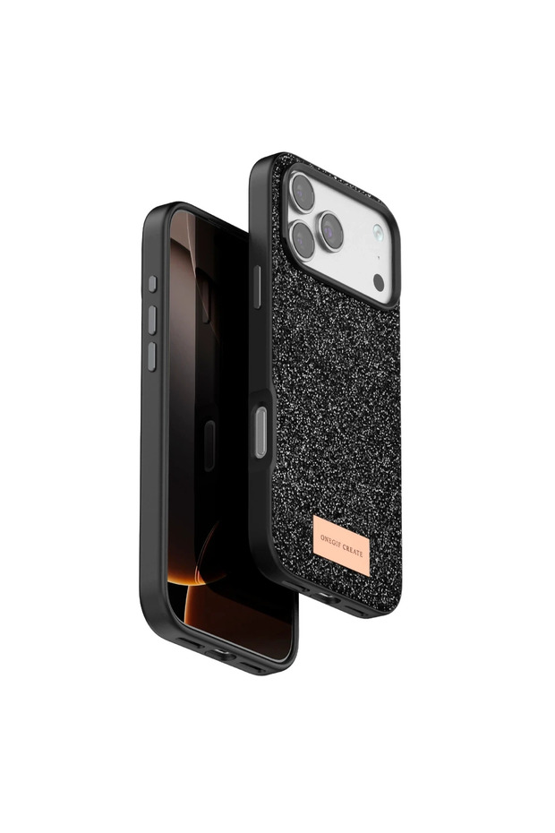 Onegif Apple iPhone 17 Pro Max Bright Silvery Cover - Black