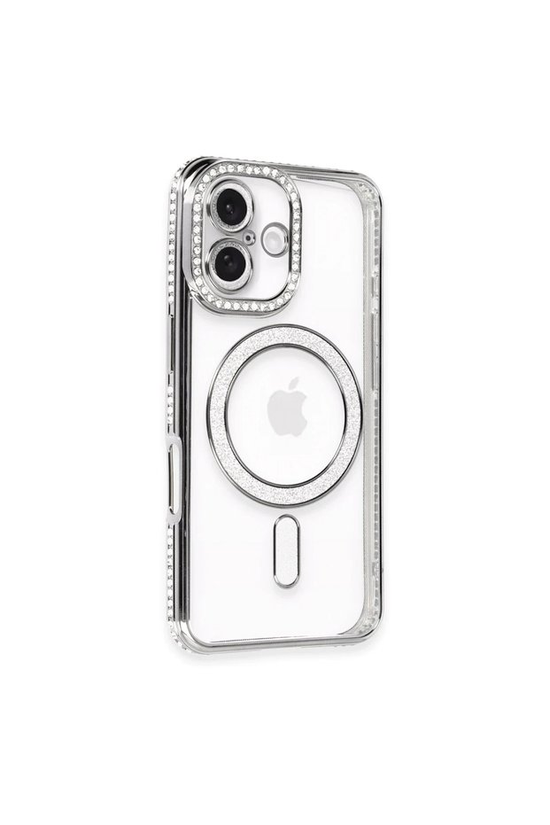 Apple iPhone 16 Case Joke Simli Magneticsafe Case - Gray