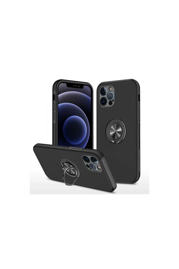 Apple iPhone 12 Pro Max Case Elite Ring Cover - Black