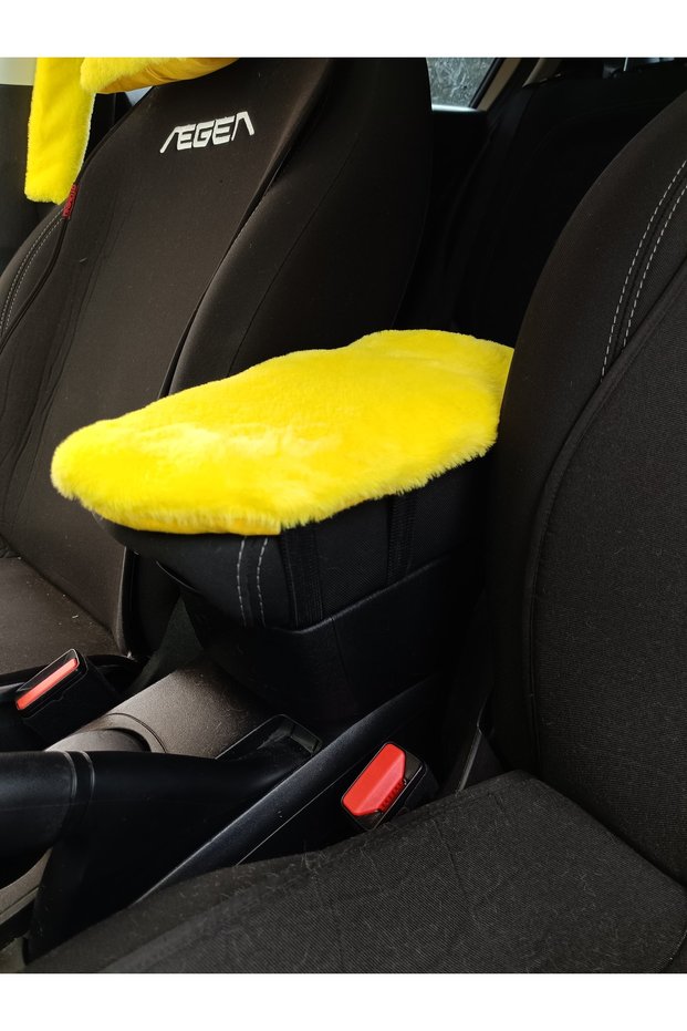 Soft Plush Armrest Armrest Cushion Yellow