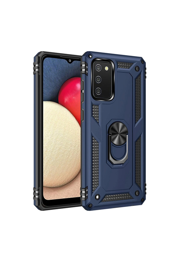 Samsung galaxy a03s case sofia ring silicone cover - navy blue