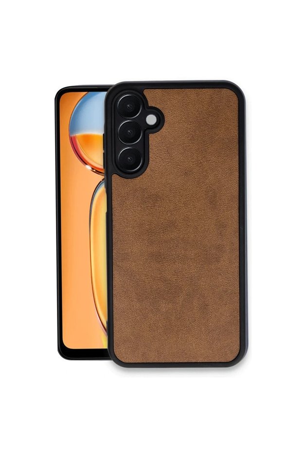 Samsung Galaxy A26 Case Aras Leather Cover - Tan