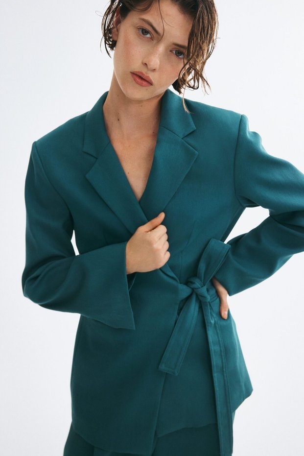 Kuşaklı Anvelop Blazer