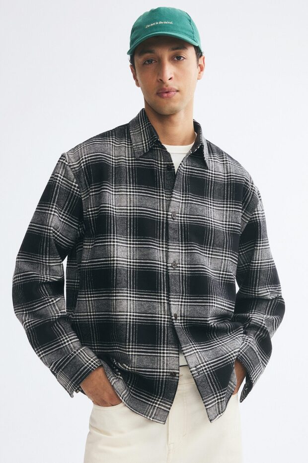 Tekstüre Dokuma Overshirt Gömlek