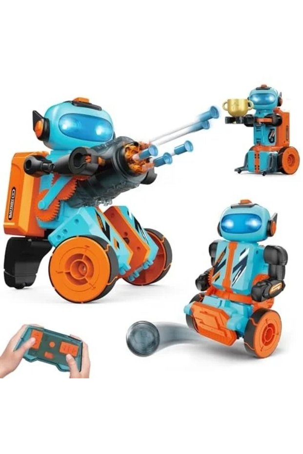 Kit robot 3 in 1 programabil Kyanio cu telecomanda, constructie DIY STEM si functii multiple