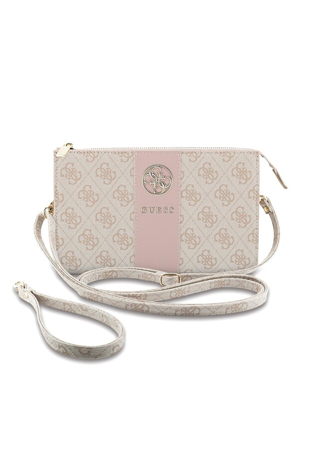 Original Licensed Women's Bag 4g Patterned Metal Logo Shoulder Strap Handbag Pink