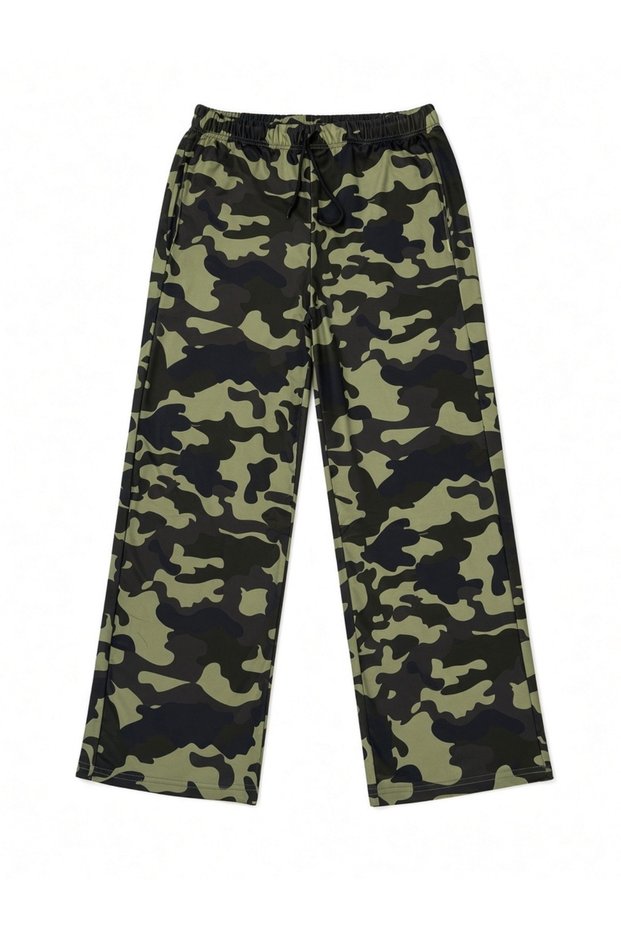 Camouflage Patterned Comfortable Sweatpants with Elastic Waist