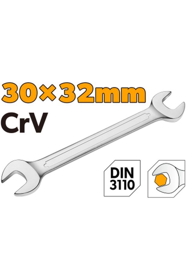 مفتاح ربط مزدوج الطرف من الكروم فاناديوم CP DIN 30x32 مم