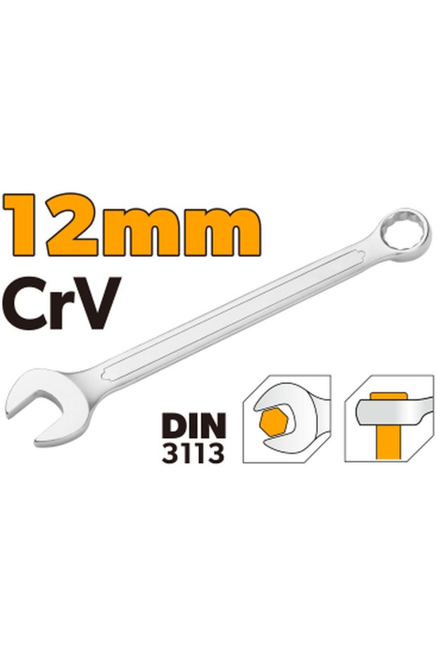 مفتاح ربط مركب Cr-V CP DIN مقاس 12 مم