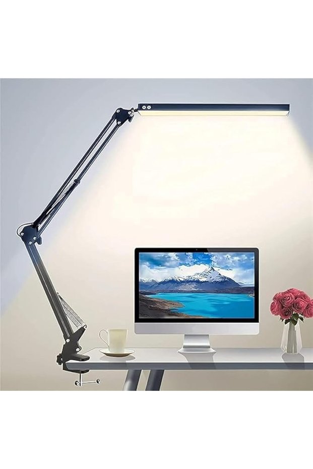 مصباح قراءة LED بمنفذ USB ومصباح مكتب مرن مزود برقبة على شكل إوزة ومفتاح تشغيل/إيقاف صغير لأجهزة الكمبيوتر المحمولة وأجهزة الكمبيوتر المكتبية