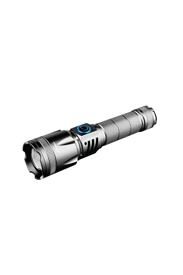 Rechargeable LED Flashlight with NI-CD Battery, Black