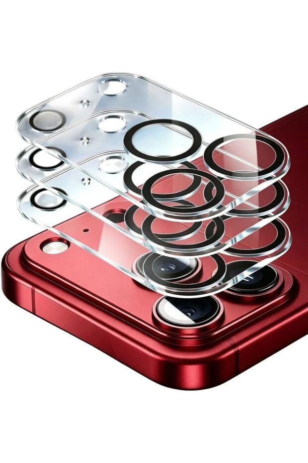 [3-Pack] Ultra-Clear Camera Lens Protector Compatible with iPhone 17 Pro Max, HD Full Coverage Tempe