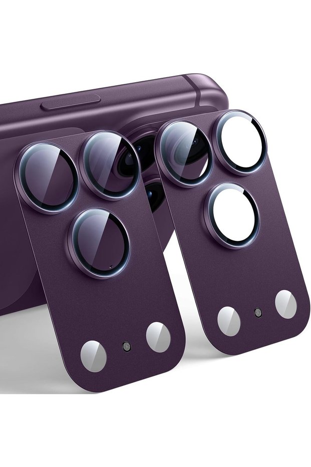 2 Pack for iPhone 18 Pro Camera Lens Protector,Burgundy