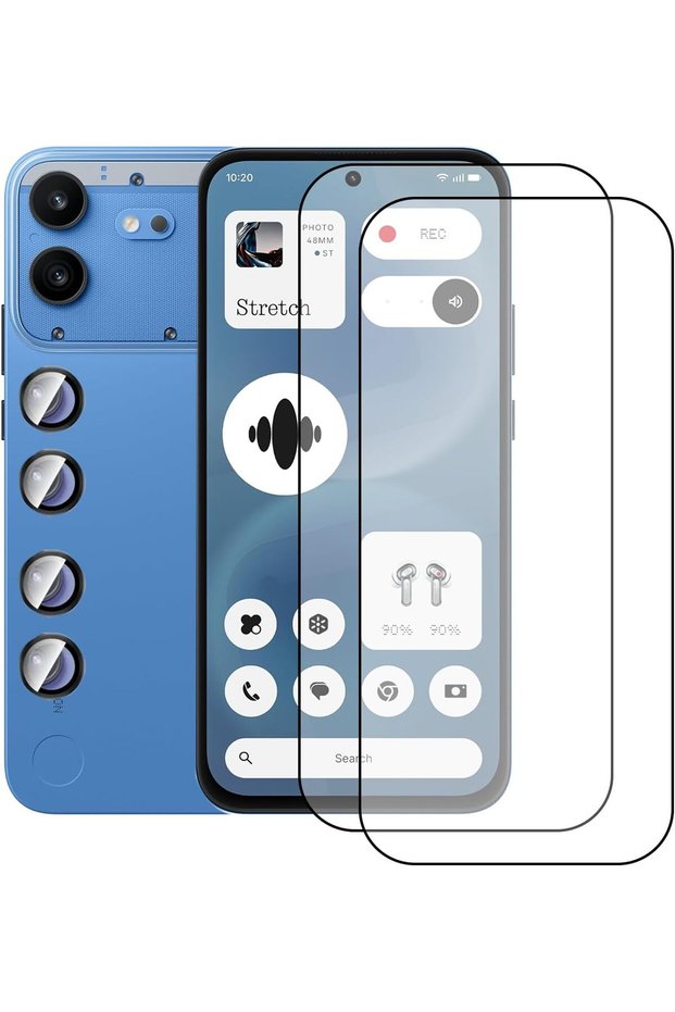 [2+2] واقي شاشة لهاتف Nothing Phone (4b) 2026 مع طبقة حماية سوداء للعدسة