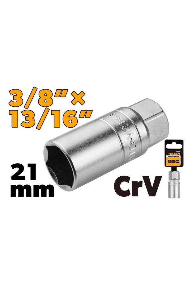 مفتاح ربط شمعات الإشعال Cr-V CP ساتان 3/8 بوصة × 13/16 بوصة