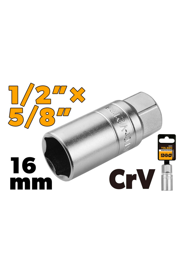 مفتاح ربط شمعات الإشعال Cr-V CP ساتان 1/2 بوصة × 5/8 بوصة