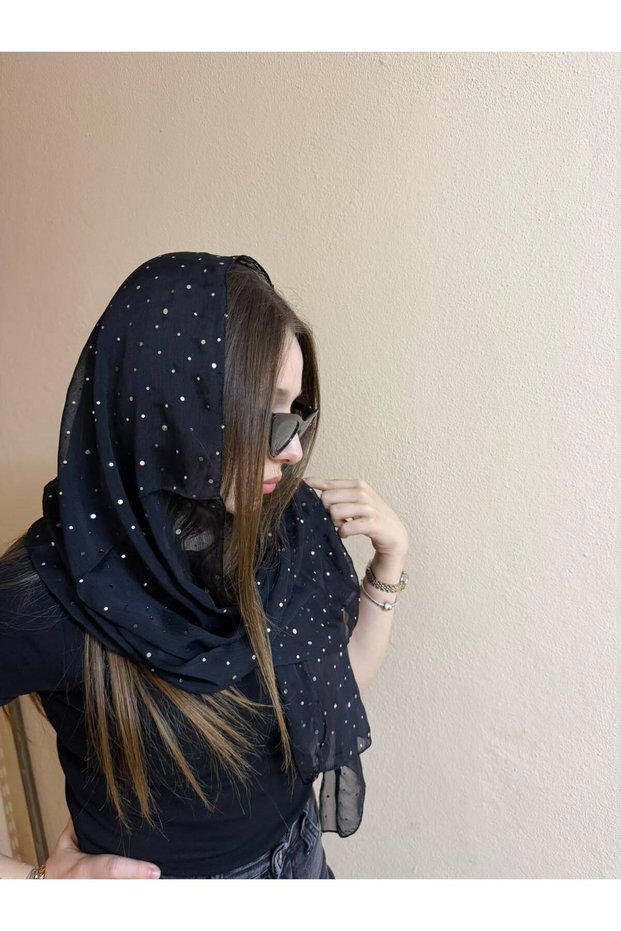 Sequin Shawl Bandana Long Scarf - Hair Accessory - Gift