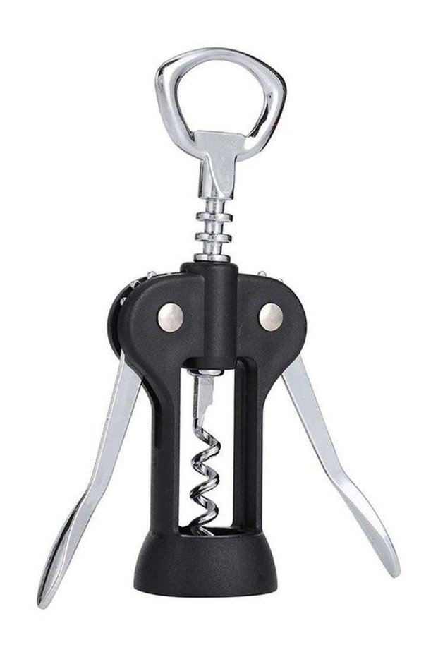 Winged Wine Bottle Opener Corkscrew 17 ﾗ 6 ﾗ 4 cm, Stainless Steel, ABS and Zinc Alloy , E