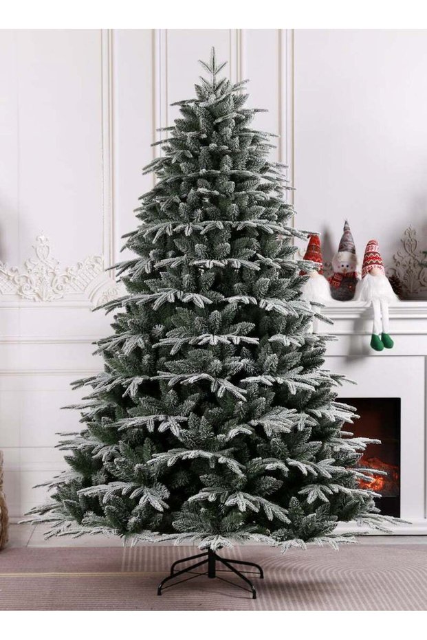VUCATIN White Christmas Tree Snow Flocked Spruce Snowy Holiday Xmas Tree for Home Easy Assembly Meta