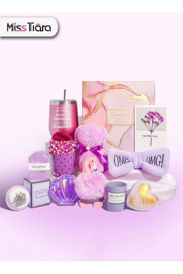 MissTiara Gift Baskets for Women - Valentine's Day,Birthday Gift Box Set Contains 13 Items Inspirati