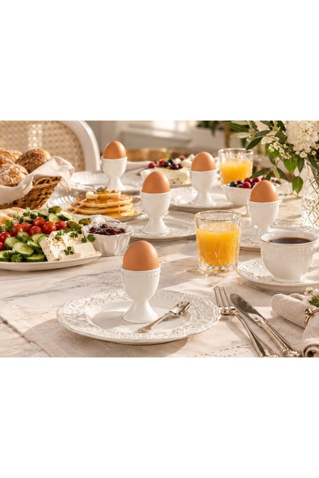 Fenne Porcelain Egg Cup Set - Set of 6