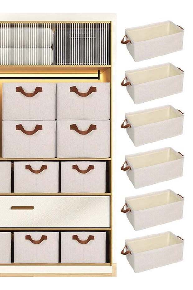 DUNISO 6 Pcs Wardrobe Clothes Organizer,Drawer Organizers and Storage,Drawer Organizers with