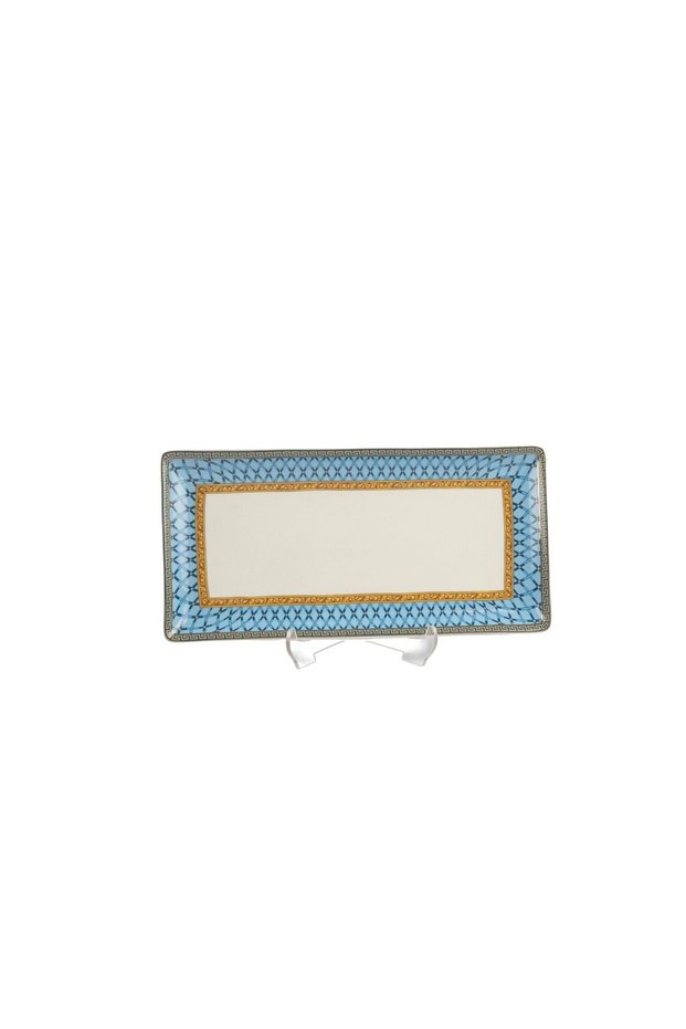 طبق تقديم مستطيل صغير أزرق اللون من باراك مقاس 26×13 سم