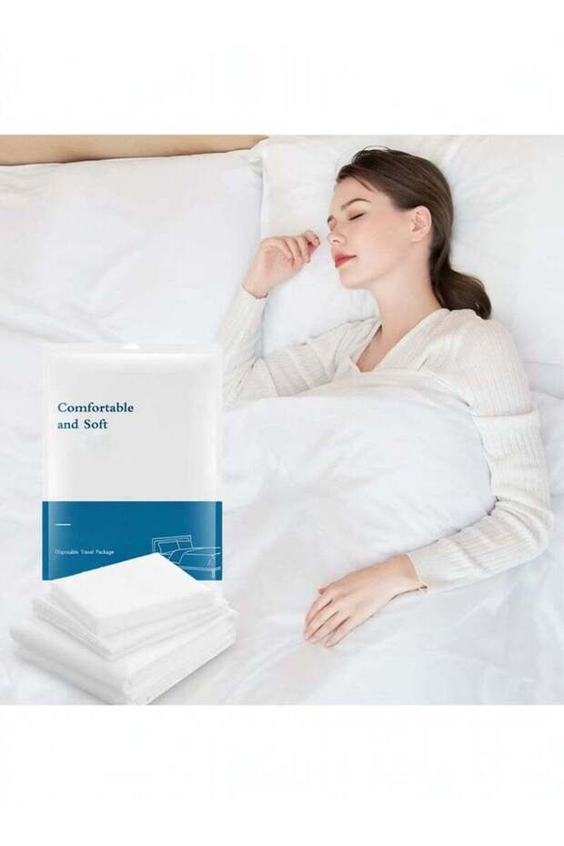 Bukela Travel Disposable Bedding Set, 4 PCS Ready to Use Disposable Bed Sheets, Portable Disposable