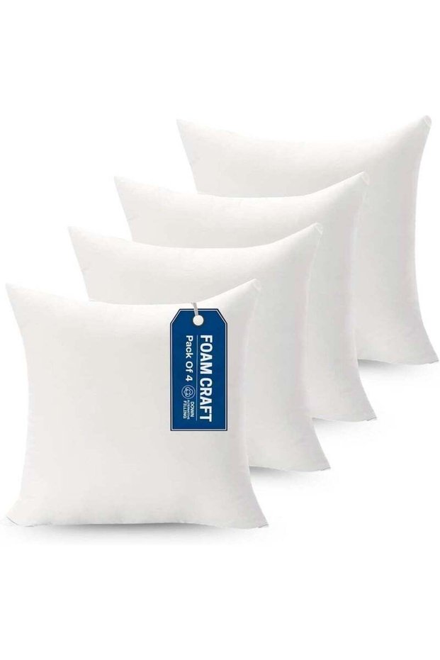 FOAM CRAFT Cushion Inserts for Sofas, Bed Pillows & Chair Cushions - Pack of 4 (35 x 35cm)