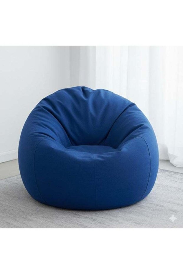 Harmony Home Bean Bag Chair | Classic Round Linen Cloth Bean Bag with Polystyrene Beads Filling | Co