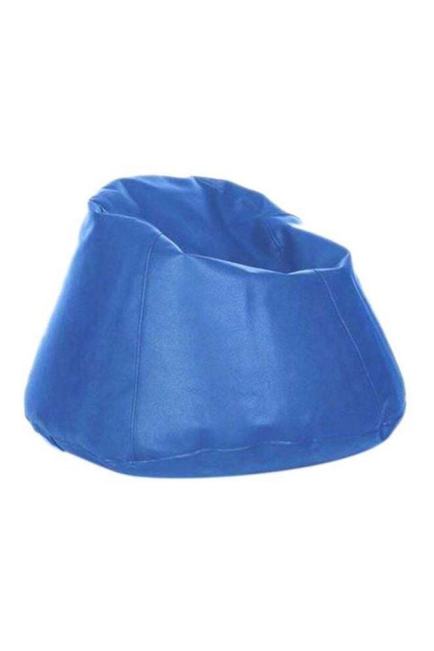 Leather Bean Bag Blue 100x50x80cm