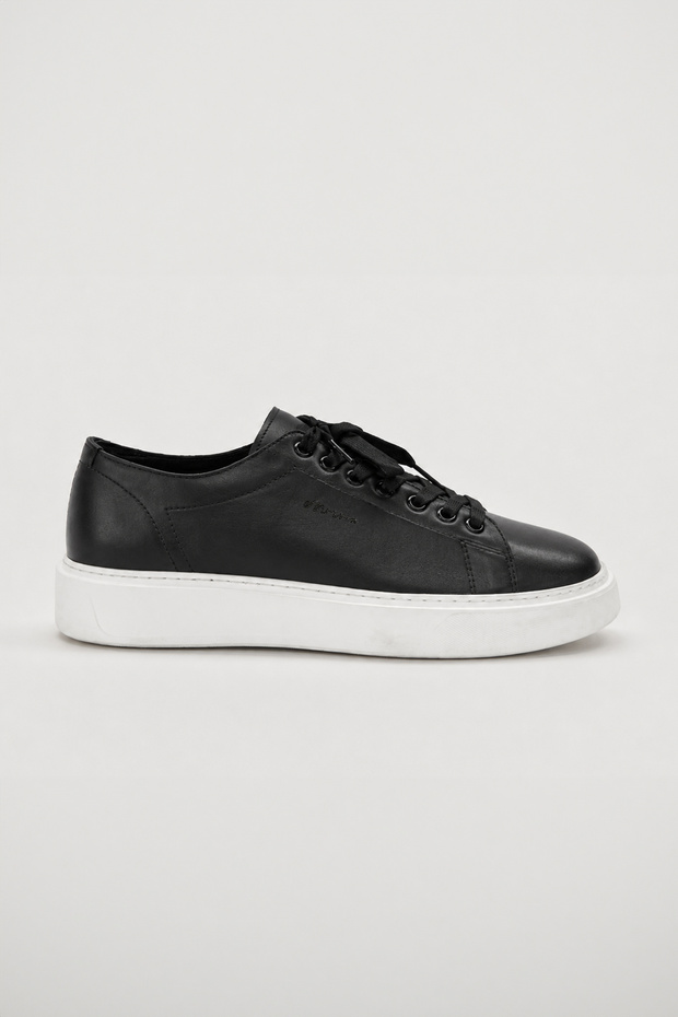 Men's Black Seasonal Sneaker Leather Shoes