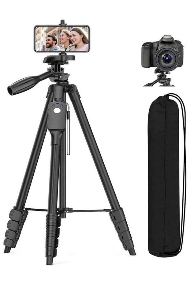 TONEOF 170cm Camera Tripod, 67" Camera Tripod with Travel Bag, Cell Phone Tripod with Remote, Alumin