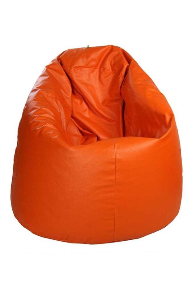 PVC Leather Bean Bag Orange 80x80x50cm