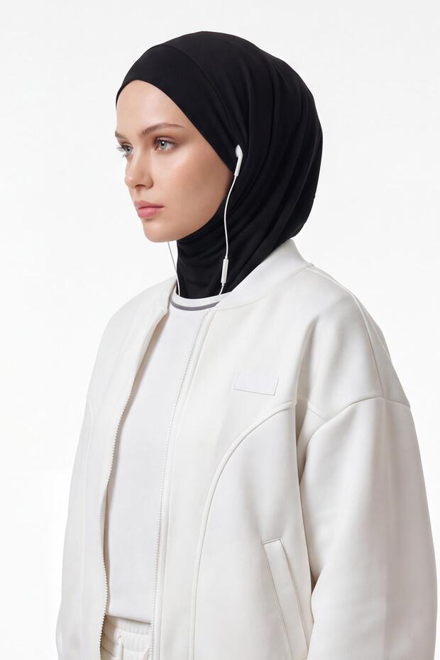 Winter Combed Cotton Cap with Neck Cover and Headphone Entry, B-94O