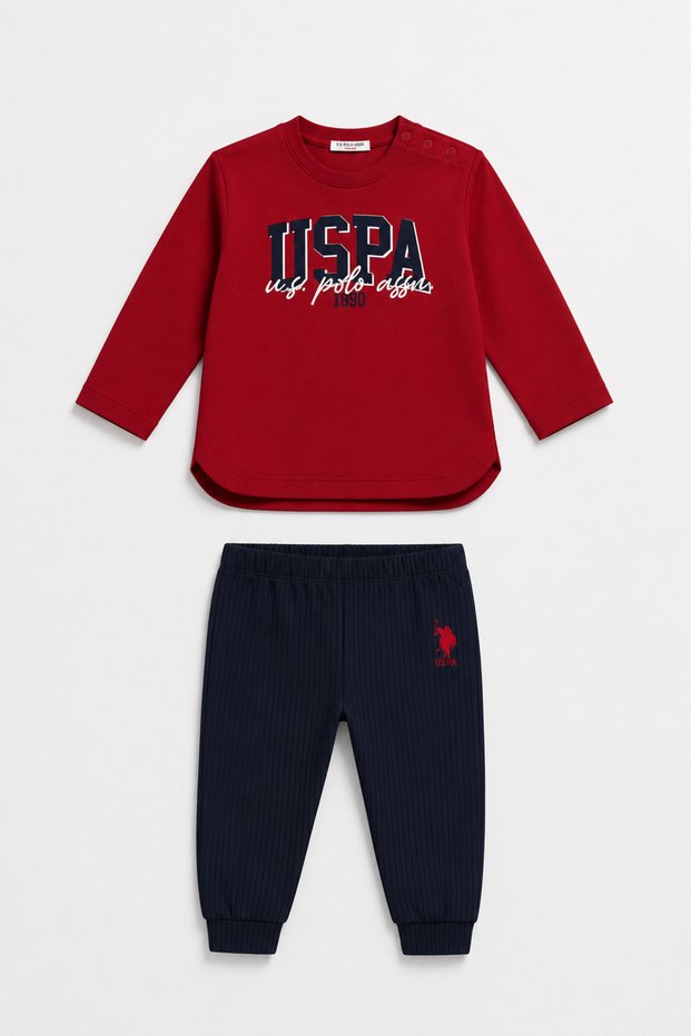 Baby Boy Printed Set 6-36 Months Red