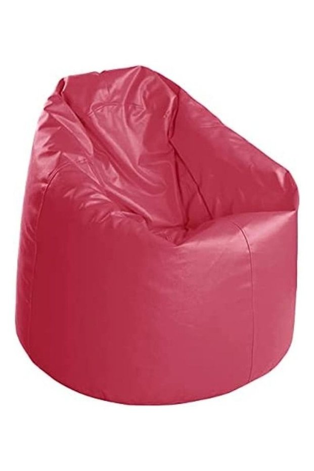 Luxe Leather Bean Bag Pink 80x50cm