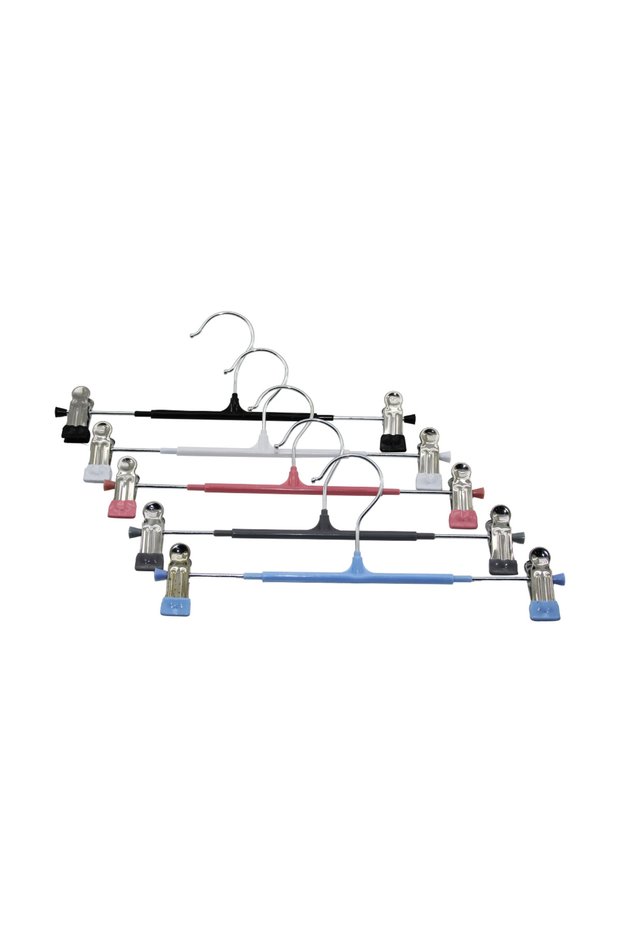 724 Model Plastic Body Metal Tip Skirt Hanger 10 Pack