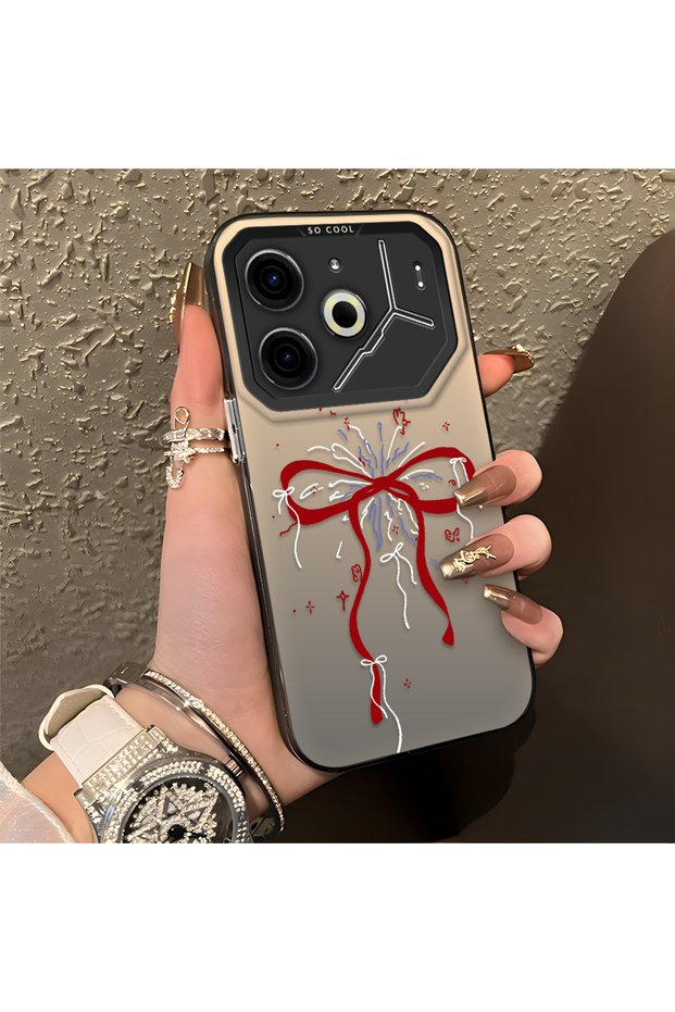 Tecno Pova 6/Pova 6 Pro 5g Compatible Romantic Bow and Star Case, Fashionable, Secure Protection